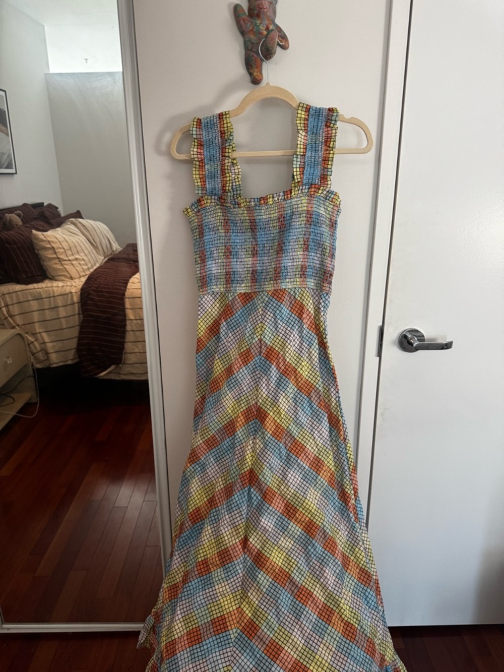GANNI multicolor seersucker plaid dress - Picture 4 of 11